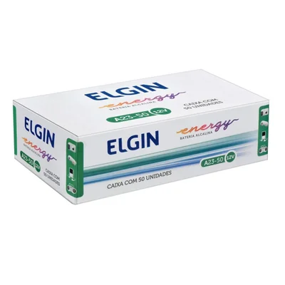 Bateria Elgin Alcalina 23a 12v Embalagem 50 Uni