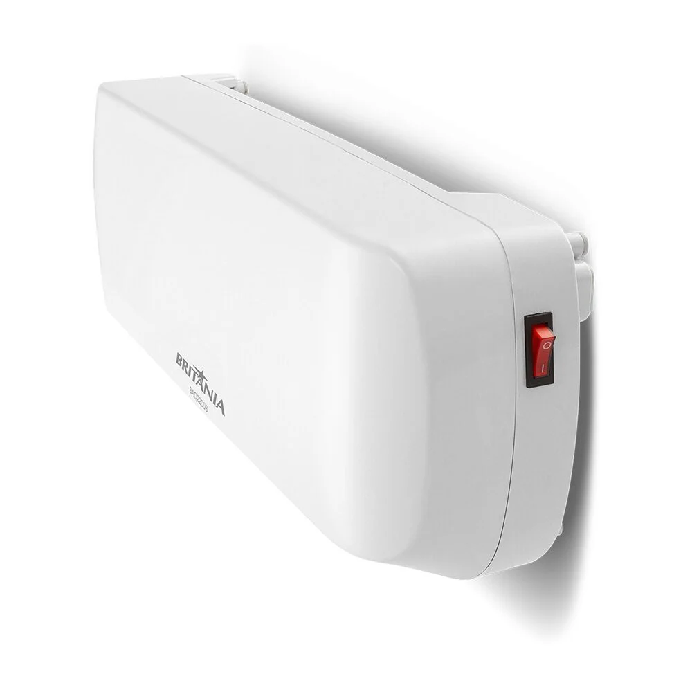 Imagem 3 de 5 do produto Aquecedor De Parede Britânia 2 Em 1, 3 Níveis De Potência, Branco, 220v - Baq2200b
