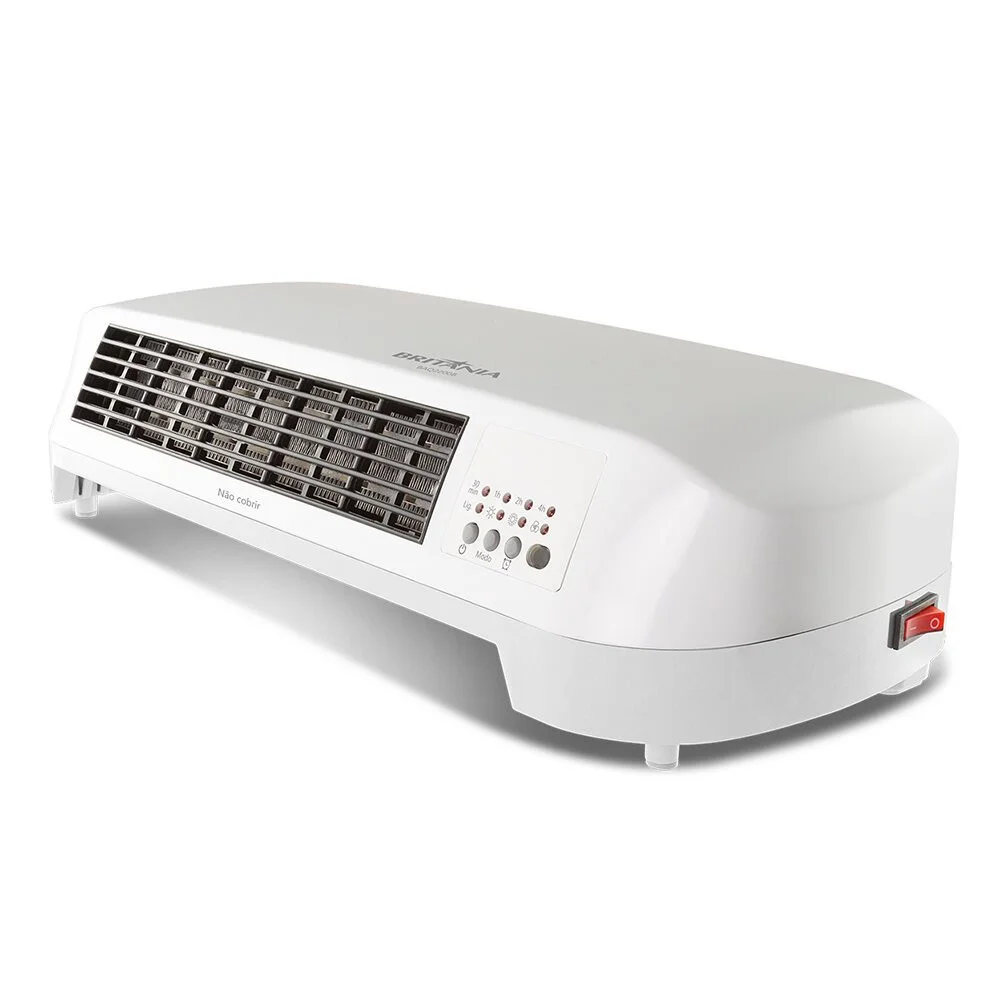 Imagem 5 de 5 do produto Aquecedor De Parede Britânia 2 Em 1, 3 Níveis De Potência, Branco, 220v - Baq2200b