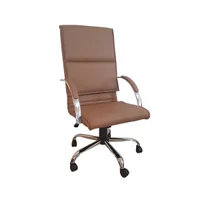Cadeira Ergodecor Giratória Escritório Boss Presidente CaRAMelo Relax Base Cromada C/ Rodizio, 100% Nacional