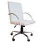 Cadeira Giratória Ergodecor Escritório Work Branca Relax Base Cromada C/ Rodizio, 100% nacional