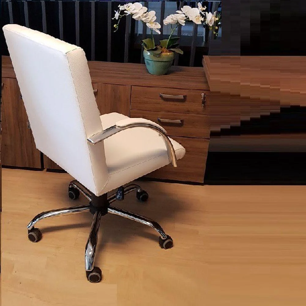Cadeira Giratória Ergodecor Escritório Work Branca Relax Base Cromada C/ Rodizio, 100% nacional Cadeira Giratória Ergodecor Escritório Work Branca Relax Base Cromada C/ Rodizio, 100% nacional