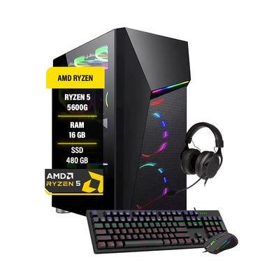 Pc Gamer 4060 Ti / Ryzen 5600G / 16GB DDR4 / RTX 4060 Ti 8GB / SSD 480GB