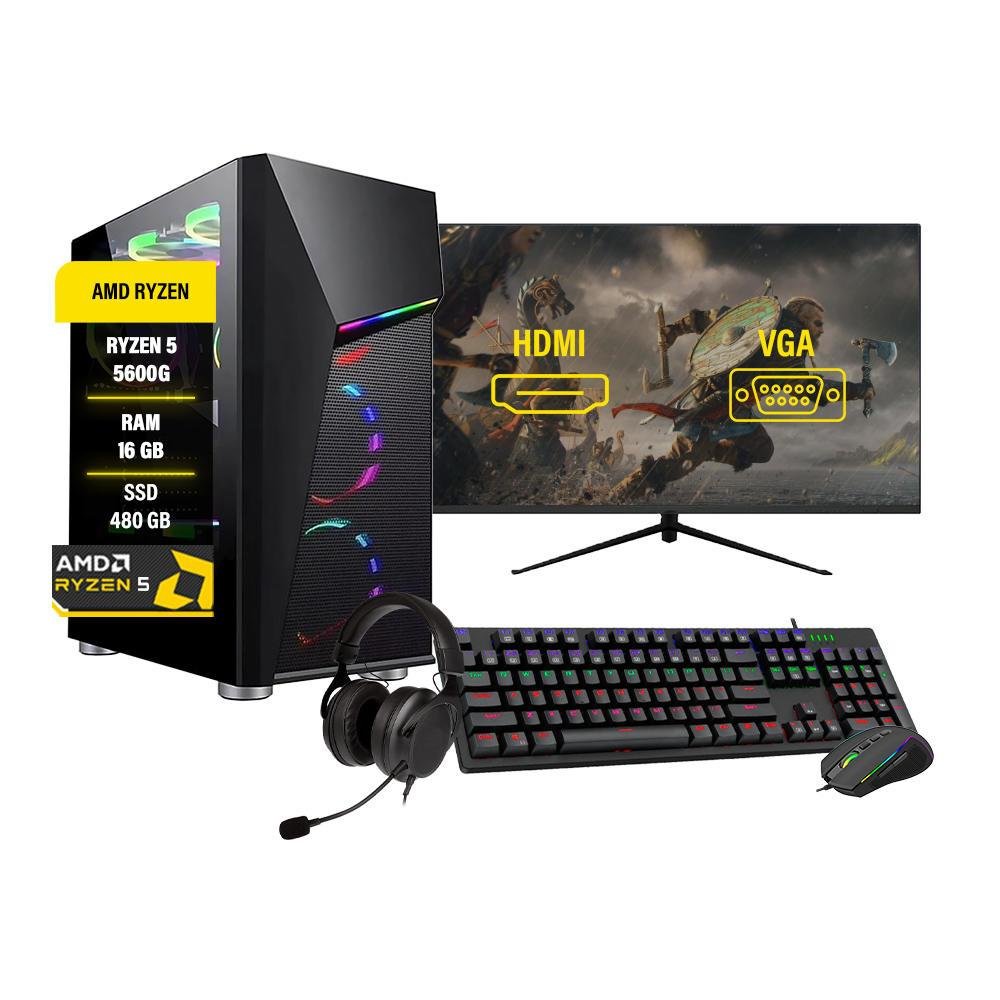 高質 PC-Gamer-Ryzen-5-5600g-16GB- CPU