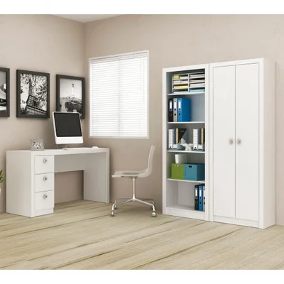 Conjunto Escritório Tecno Mobili Cj5, 03 Peças, Branco