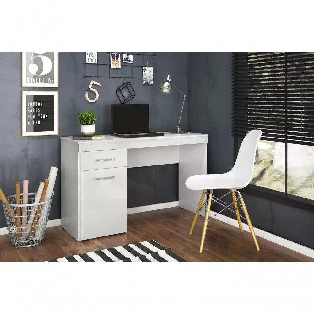 Imagem 5 de 5 do produto Escrivaninha 01 Gaveta Vitoria 29100 Branco Demobile Branco