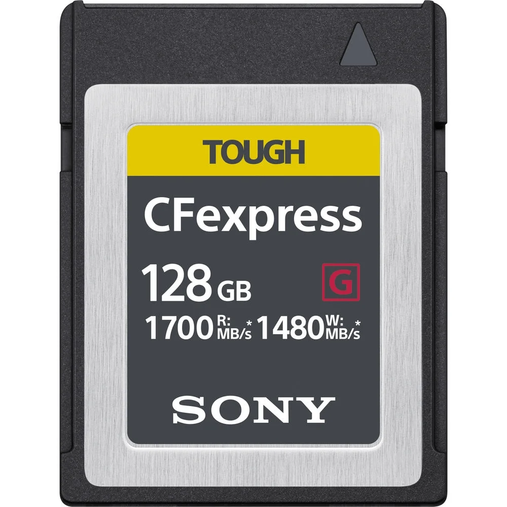 Imagem 1 de 3 do produto Cartão De Memória Sony Tough Type B Cfexpress, 128GB, Pcie 3.0, 1700MB/s - Ceb-G128
