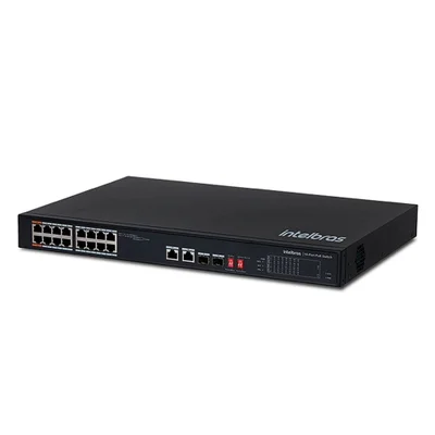 Switch Intelbras Sf 1822, 16 Portas, Hi-poe