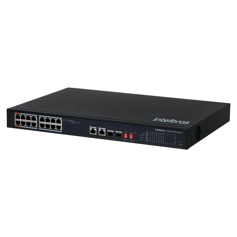 Imagem 2 de 2 do produto Switch Intelbras Sf 1822, 16 Portas, Hi-poe