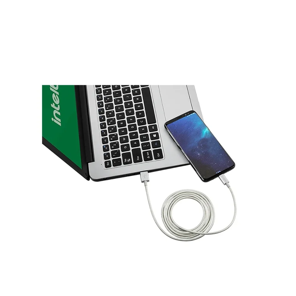 Imagem 4 de 5 do produto Cabo USB-C, 1.5m, Intelbras Euac15nb, Nylon, Branco