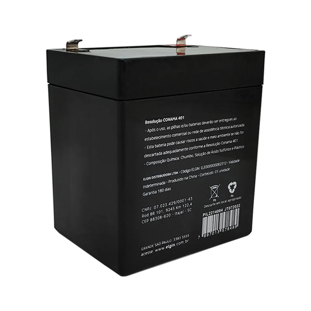 Bateria Selada Elgin, P/ Nobreak, Vrla, 12v 4.5ah - 82312