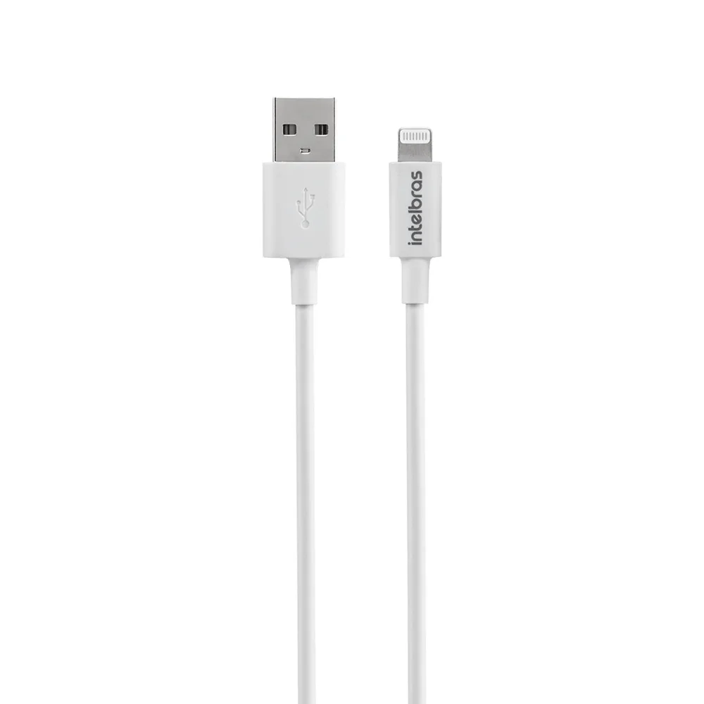 Imagem 4 de 5 do produto Cabo USB C Lightning, Intelbrasl Eual 12pb, 1.2m, PVC, Branco