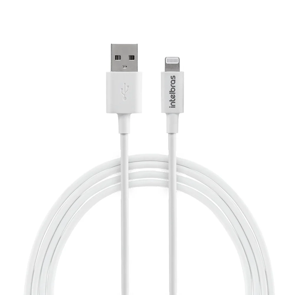 Imagem 5 de 5 do produto Cabo USB C Lightning, Intelbrasl Eual 12pb, 1.2m, PVC, Branco
