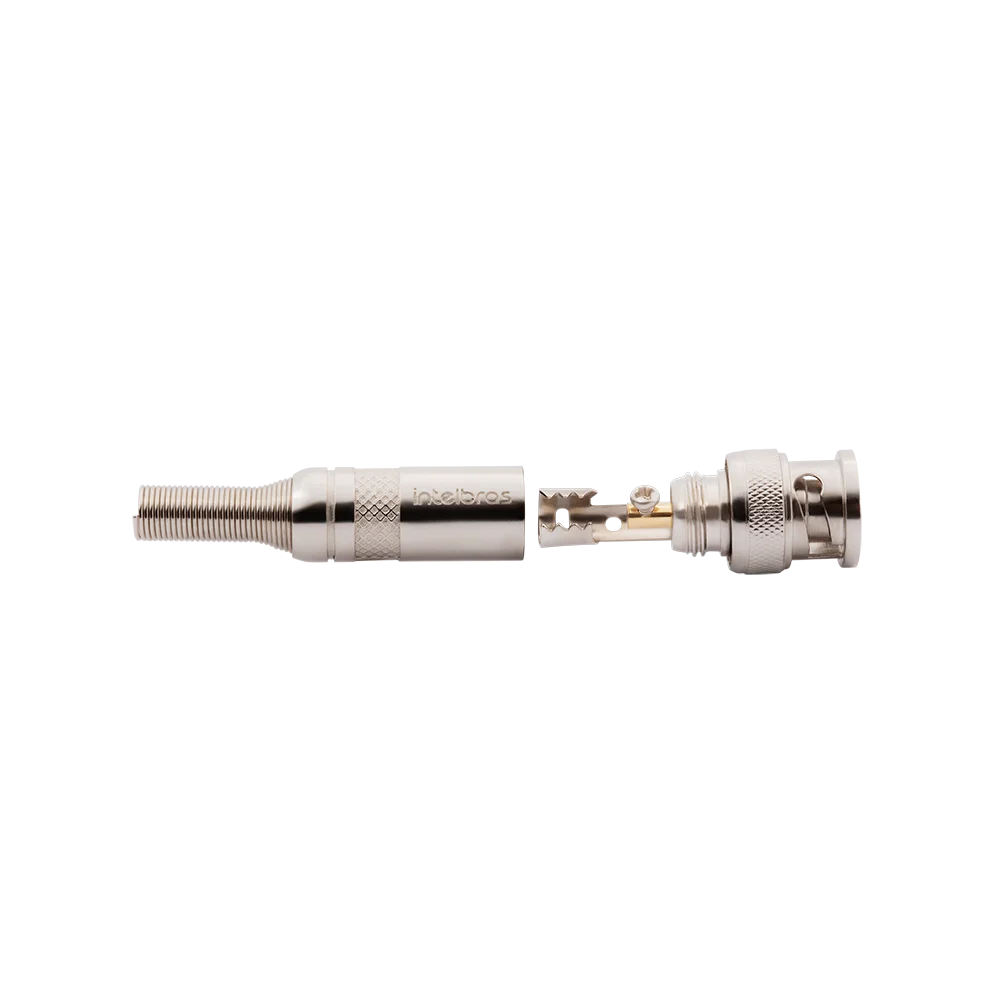 Imagem 2 de 4 do produto Conector Intelbras Bnc Macho Com Mola Conex 1000 G2 (10 Peças)