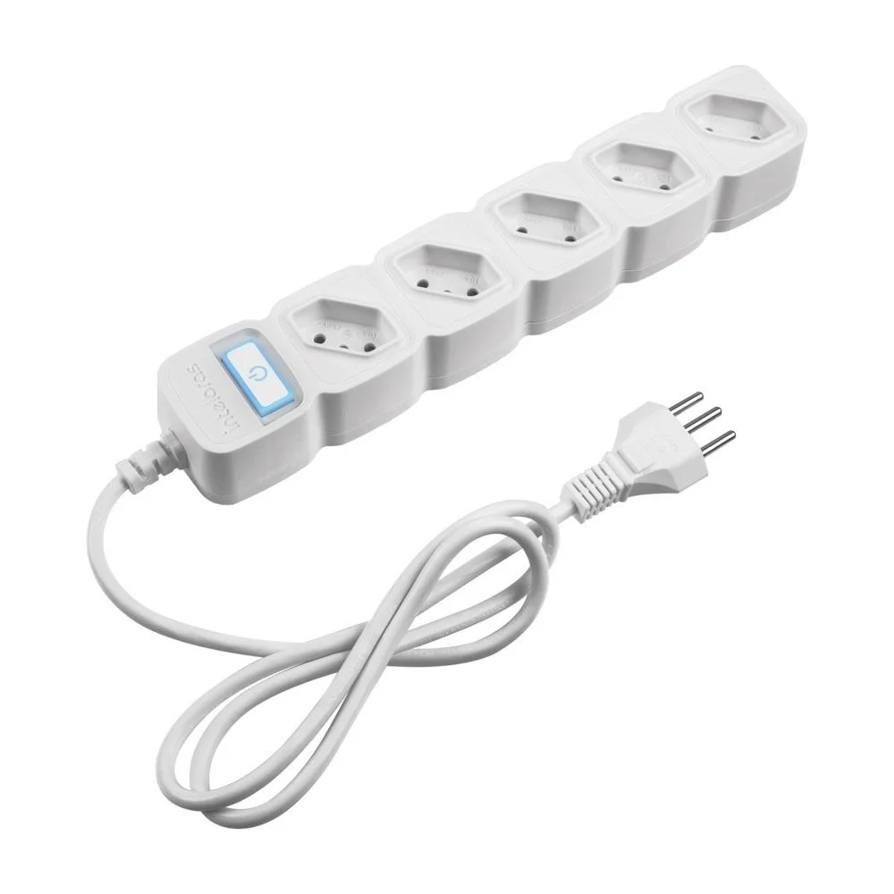 Imagem 2 de 5 do produto Filtro De Linha Intelbras, Ews305, 5 Tomadas, 1m, Smart, Wi-fi, 10a, Branca - 4820009