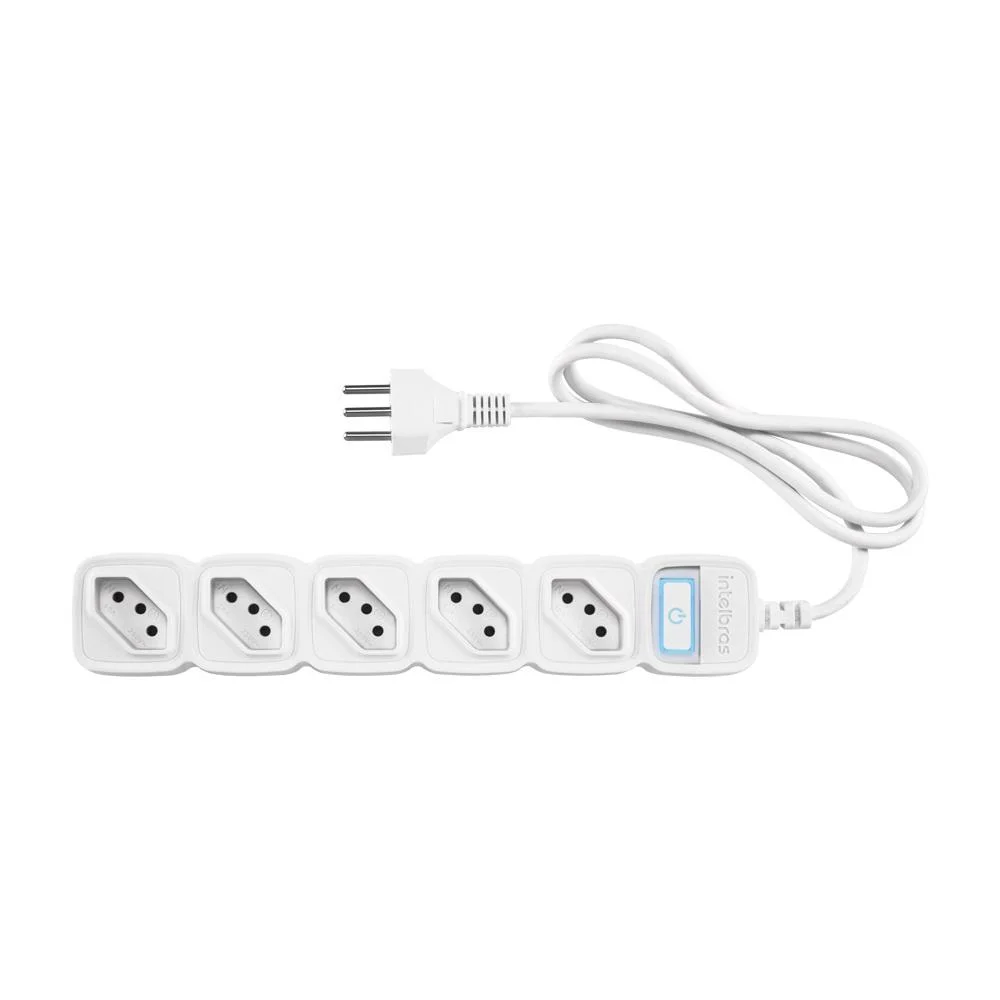 Imagem 2 de 5 do produto Filtro De Linha Intelbras, Ews305, 5 Tomadas, 1m, Smart, Wi-fi, 10a, Branca - 4820009