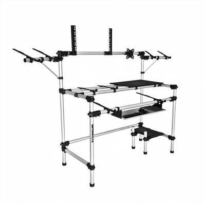 Suporte Titanium Racks Rs120 Para Mesa De Som, Controlador Sintetizador Mixer, Monitores E Periféricos Padrão 19 Polegadas - Ideal Para Eventos
