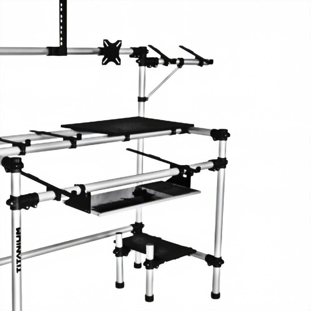 Imagem 2 de 3 do produto Suporte Titanium Racks Rs120 Para Mesa De Som, Controlador Sintetizador Mixer, Monitores E Periféricos Padrão 19 Polegadas - Ideal Para Eventos