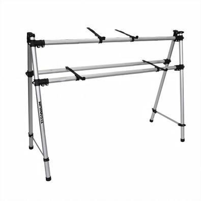 Suporte Titanium Racks Ideal Para Cdjs E Mixer Em Case, Com Suporte Barra L Para Notebook Ra120, Totalmente Desmontável