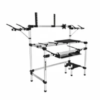 Rack Para Studio Titanium Rs120 Suporte Para Teclado, Mixer, Notebook, Monitor Lcd E Periféricos 19'' Desmontável Em Alumínio Anodizado