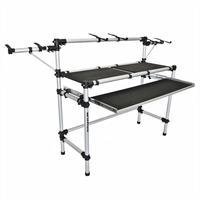 Suporte Titanium Racks Rdjlive Profissional Djs, Ideal Para Controladora Mixer Com Gaveta Para Teclado, Arranjador E Sintetizador