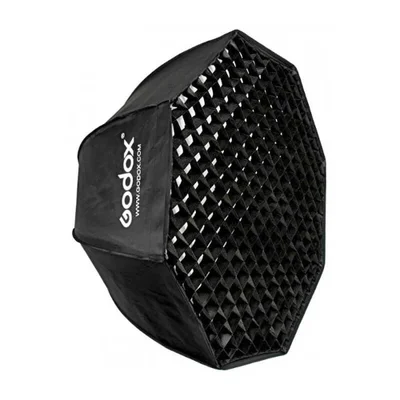 Softbox Godox Octasb-fw120, Octogonal, 120cm, Com Grid Para Flash, Com Sistema Bowen