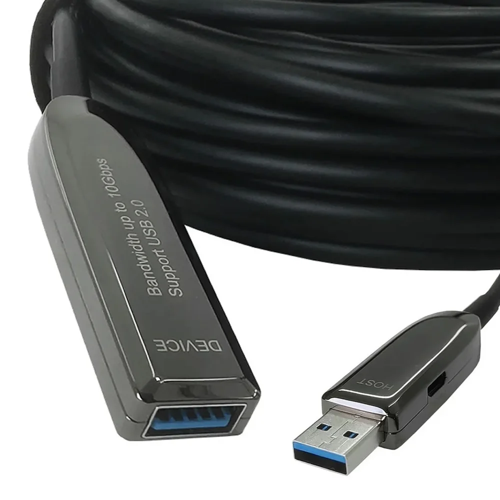 Imagem 2 de 5 do produto Extensor Usb 3.0, Fibra Óptica 10GBps, Amplificado - 30 Metros