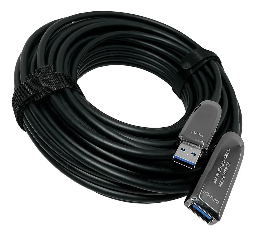 Imagem 3 de 5 do produto Extensor Usb 3.0, Fibra Óptica 10GBps, Amplificado - 30 Metros