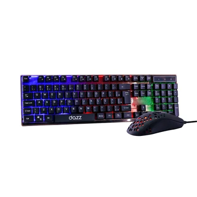 Teclado E Mouse Dazz,USB Gamer Diamond Dust Rainbow, Preto - 62000098