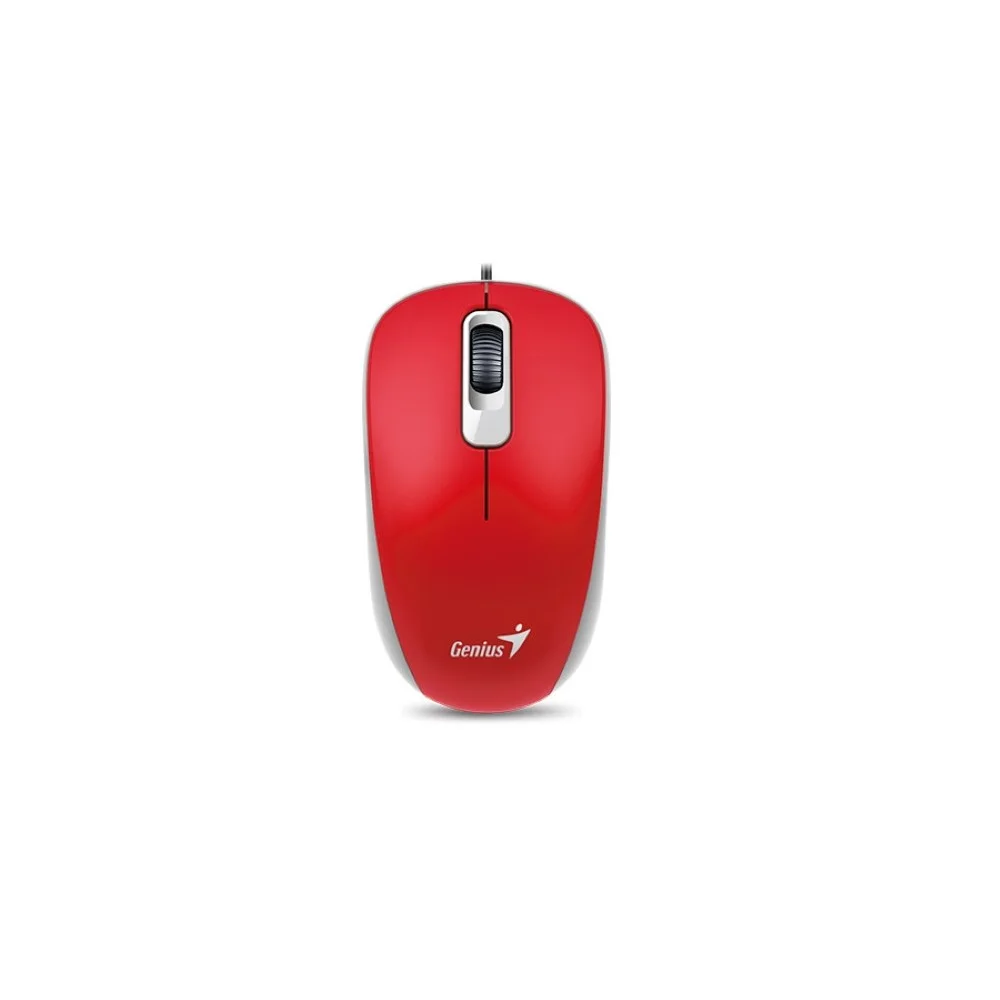 Imagem 3 de 3 do produto Mouse Genius Dx-110 USB, Vermelho, Cabo 1,5m e 1000dpi