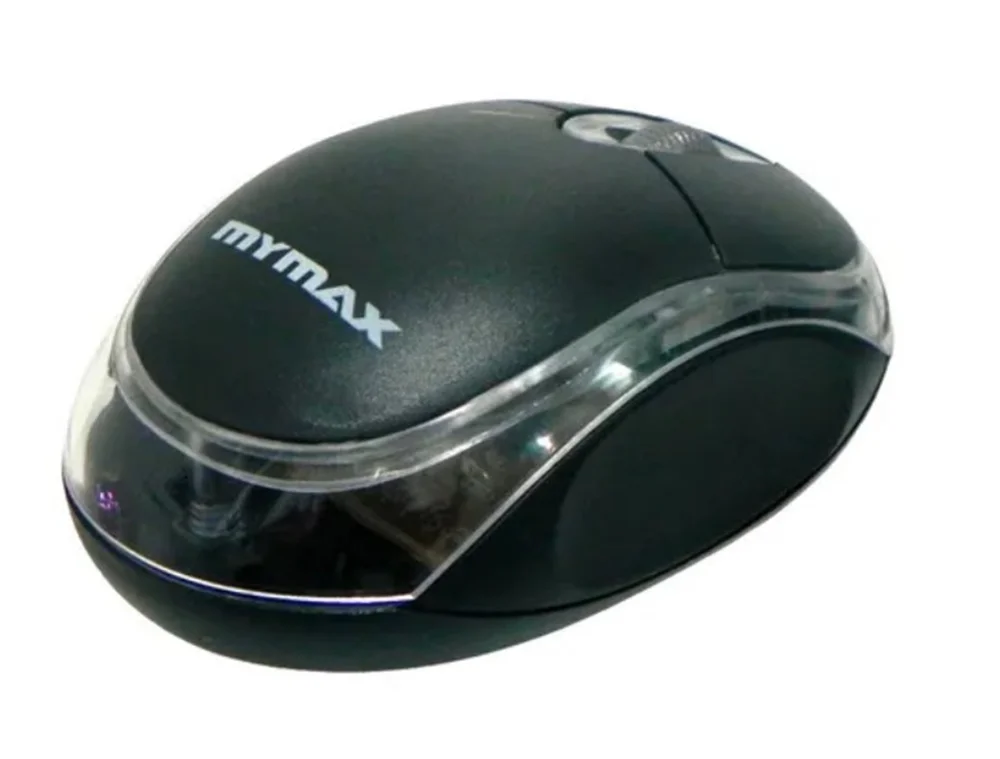 Mouse Óptico Mymax Basic Neon, Usb, 800DPI, Preto