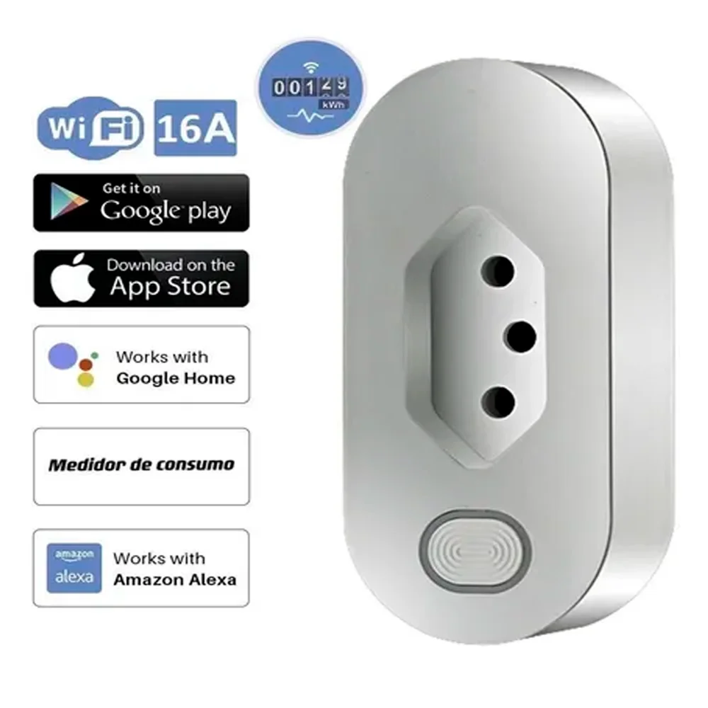 Imagem 2 de 5 do produto Plug Tomada Inteligente Nova Digital Smart Tomada Wifi 16a
