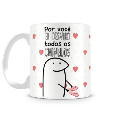 Caneca Flork meme divertida mae na volta a gente compra - Branco