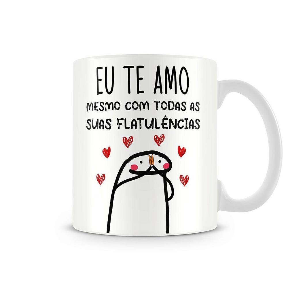 Caneca Meme Divertido Flork - Meu Amor Por Você É Do Tamanho