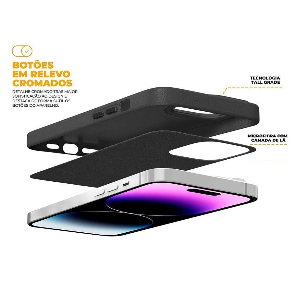 Imagem 4 de 5 do produto Capa Para Iphone 13, Couro Dual Preta, Gshield