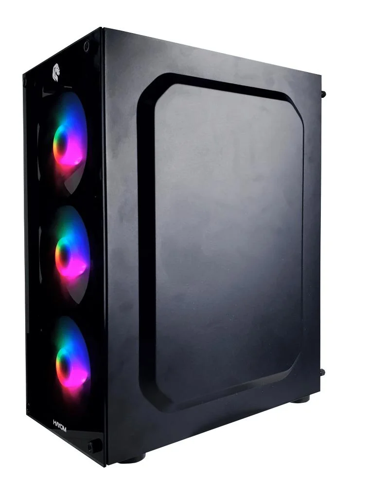 Imagem 4 de 5 do produto Gabinete Gamer Hayom Gb1749, 4 Fans RGB, Atx/M-atx, Lateral E Frontal Em Vidro Temperado, Preto