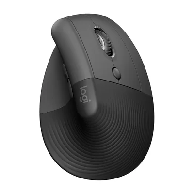 Mouse Sem Fio Logitech Lift, 4000 DPI, 6 Botoes, Bluetooth, Ergonomico, USB, Grafite, 910-006466