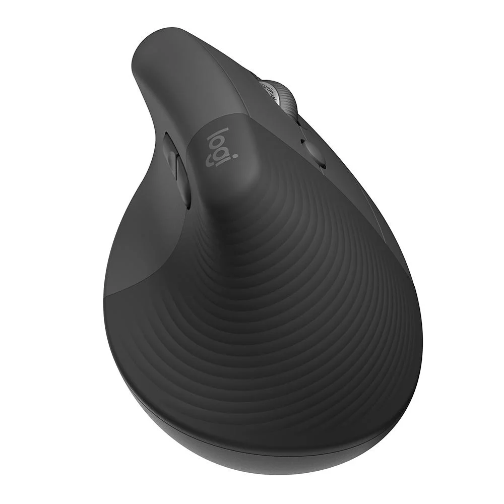 Imagem 4 de 5 do produto Mouse Sem Fio Logitech Lift, 4000 DPI, 6 Botoes, Bluetooth, Ergonomico, USB, Grafite, 910-006466