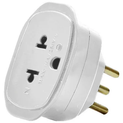 Adaptador De Tomada 2P+T Legrand Daneva, 10A, Padrão Novo,  Branco - DN1662
