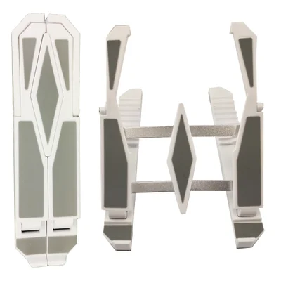 Suporte Abmidia de Mesa, Para Netbook, Laptop Slim, Tablet, Portátil, Regulável Ergonômico, Branco