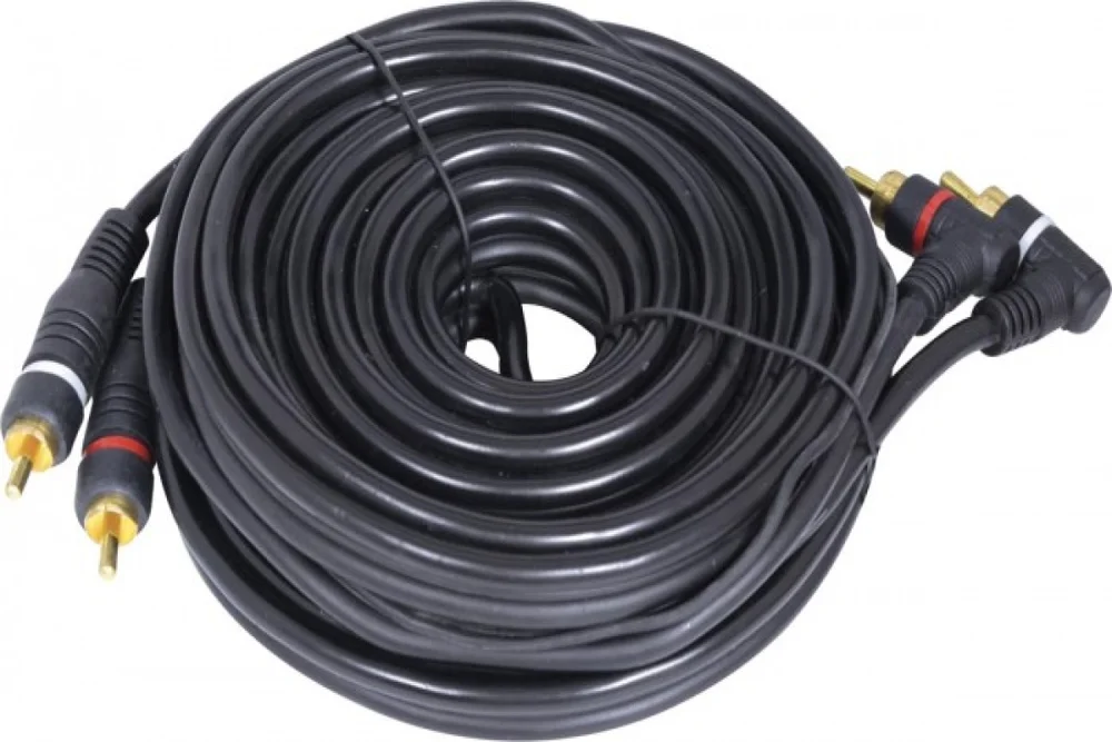 Imagem 2 de 4 do produto Cabo 2 Rca X 2 Rca 90o Uso Audio Profissional 5 Metros - L22m