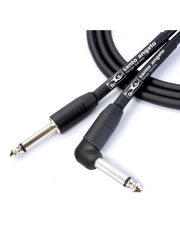 Imagem 2 de 5 do produto Cabo De Microfone Santo Angelo Ninja L Cable 0.20 Mm Conector P10/p10 90° 30ft 9.15 Metros Preto