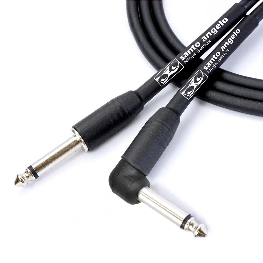Imagem 2 de 2 do produto Cabo to Angelo Ninja L Cable Conector 0.20 Mm P10/p10 90° 20ft 6.10 Metros Preto