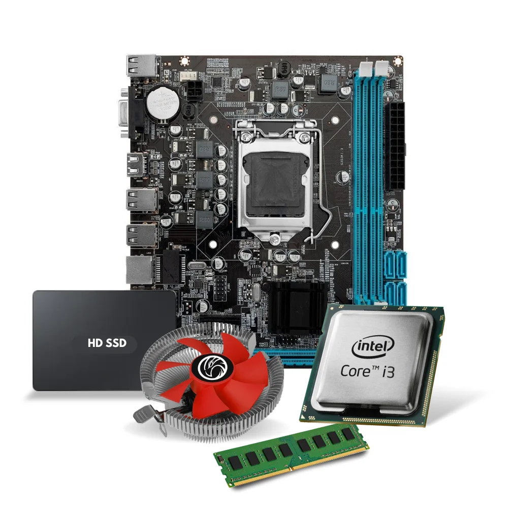 Kit Upgrade Powerpc: Placa Mãe H81 + Processador I3 4130 + Memória 8 GB DDR3 + Cooler + SSD 240GB