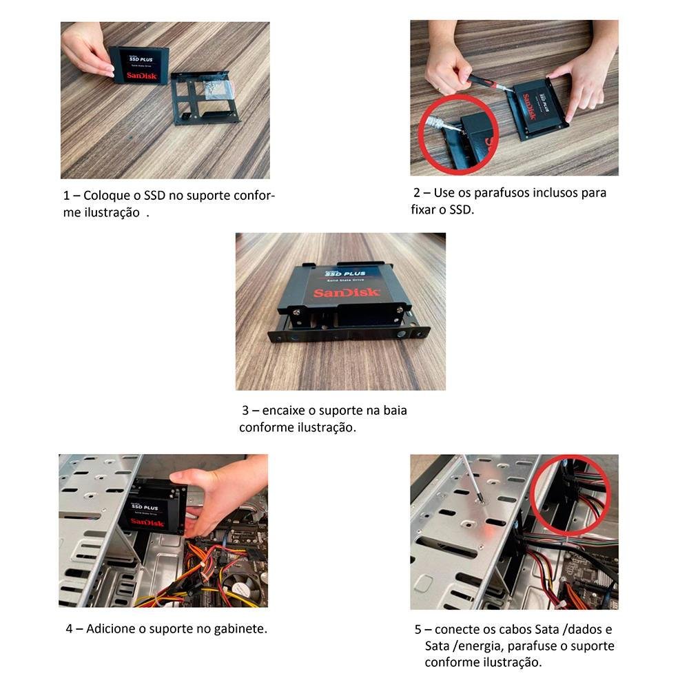 Adaptador De Metal F3 Su-so2 Duplo Baia De 2.5 Para 3.5 Para 2 X SSD E HD De Notebook