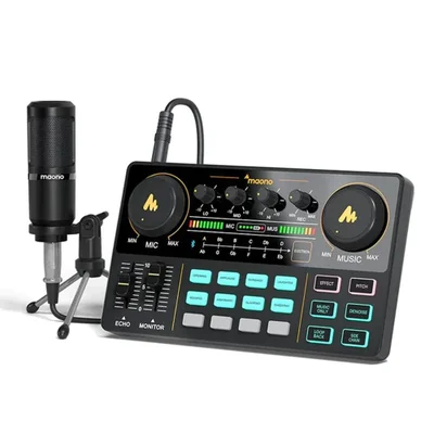 Estúdio De Podcast Maono Maonocaster Lite, Microfone De Gravação - Au-am200s1