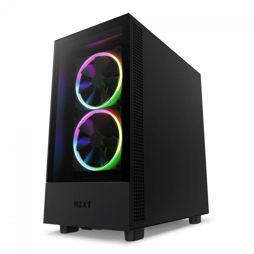 NZXT 5Elite RGB ブラック Gabinete Gamer Nzxt H5 Elite RGB CcH51eb01 KaBuM