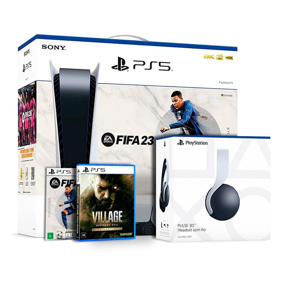 Console PlayStation®5 PS5 Sony 825GB com Disco + Jogo Fifa 23 - Escorrega o  Preço