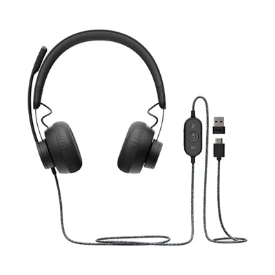 Fone De Ouvido Com Fio Logitech, Zone E Com Cancelamento De Ruído, preto-981-000871