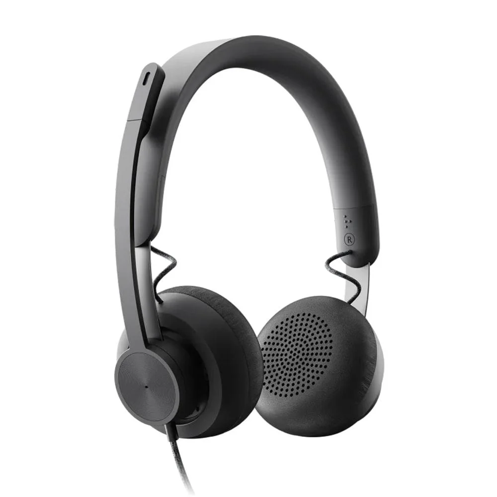 Imagem 3 de 5 do produto Fone De Ouvido Com Fio Logitech, Zone E Com Cancelamento De Ruído, preto-981-000871